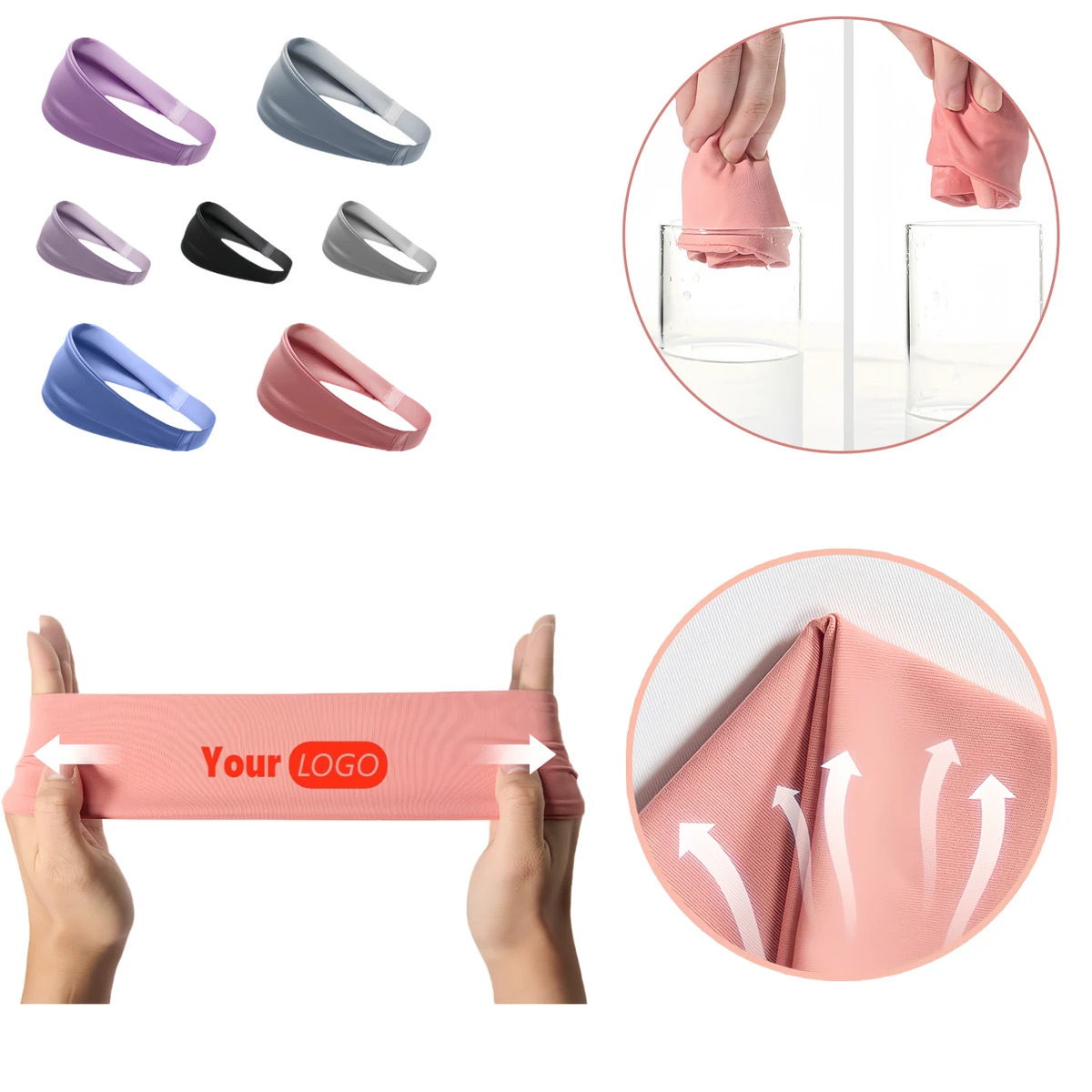 Moisture-wicking Nylon Headband For Sports 1