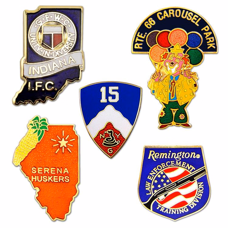 Die Struck Cloisonne Lapel Pins (1")