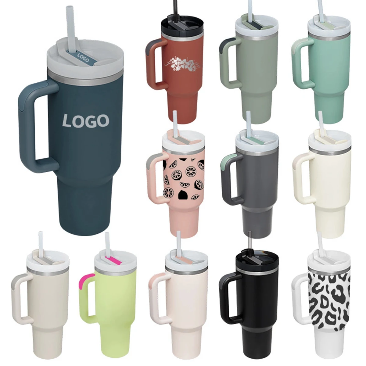 40 Oz. Vacuum Tumbler with Handle & Straw 1