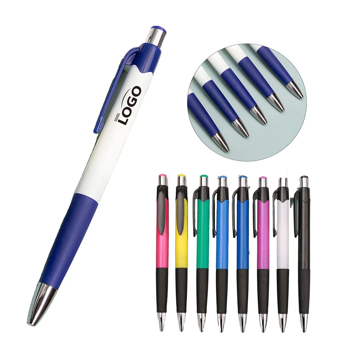 Simple Click-Action Branded Ballpoint Pen, custom pen with logo imprint 1