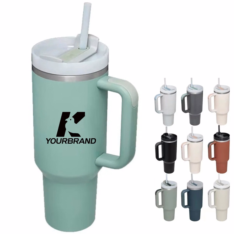 40oz Stainless Steel Insulated Travel Mug Straw Cup with Lid