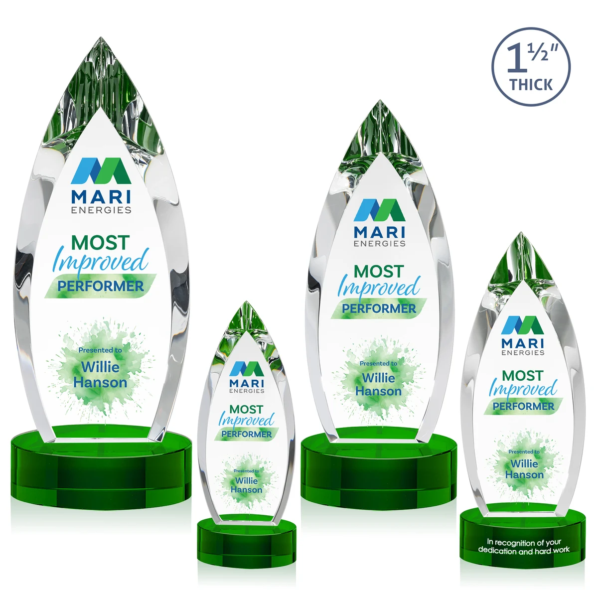 Fortier VividPrint™ Award on Base - Green 1