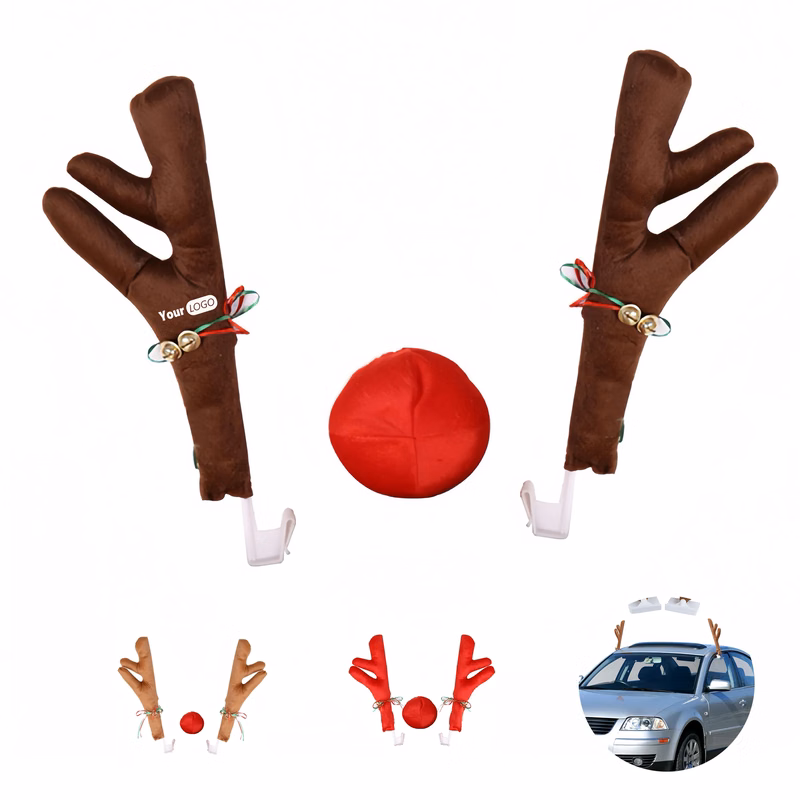 Polyester Christmas Plush Car Decorations