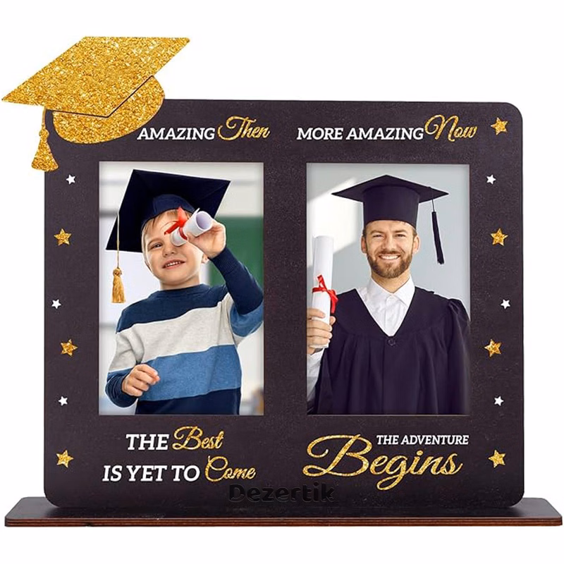Handcrafted Solid Wood Picture Frame for Graduation Memories