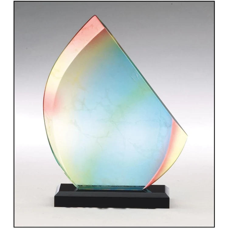 8 1/2" Multi-Color Acrylic Award with Base 1