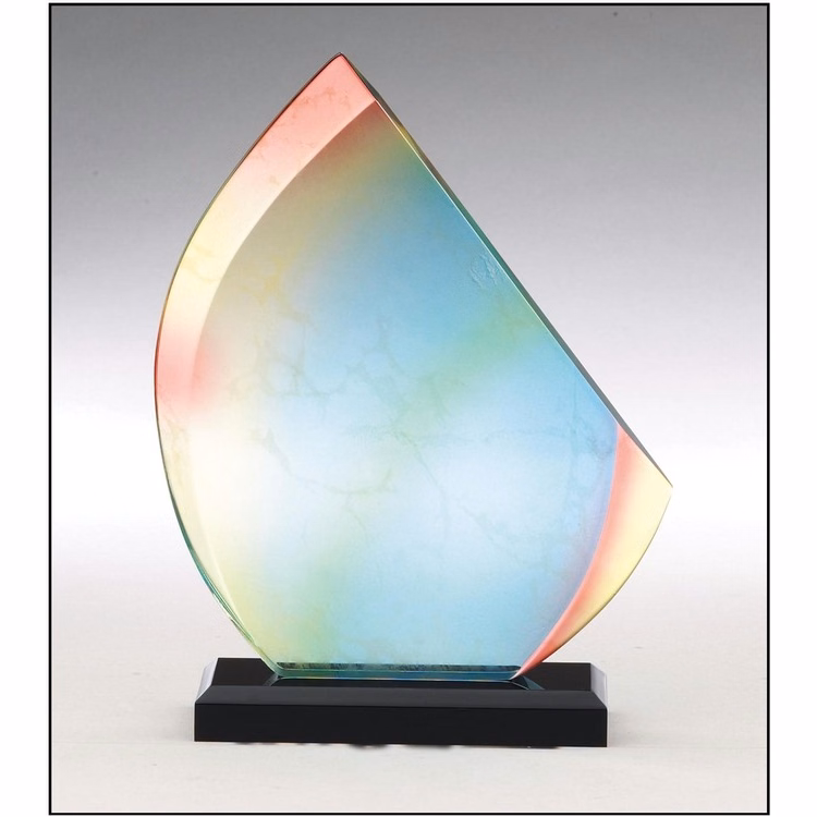 8 1/2" Multi-Color Acrylic Award with Base