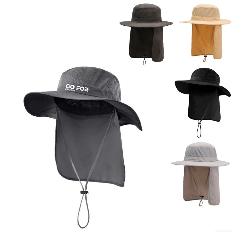 Mesh Sun Hat Wide Brim with Neck Flap 1