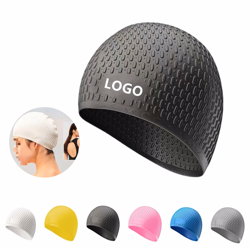 Sports Swim Cap With Low Friction Texture