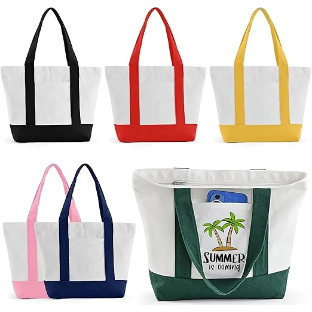 Custom canvas mini tote bag promotional colorful, custom tote bag with logo imprint 1
