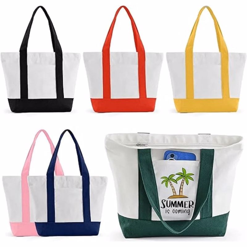 Custom canvas mini tote bag promotional colorful