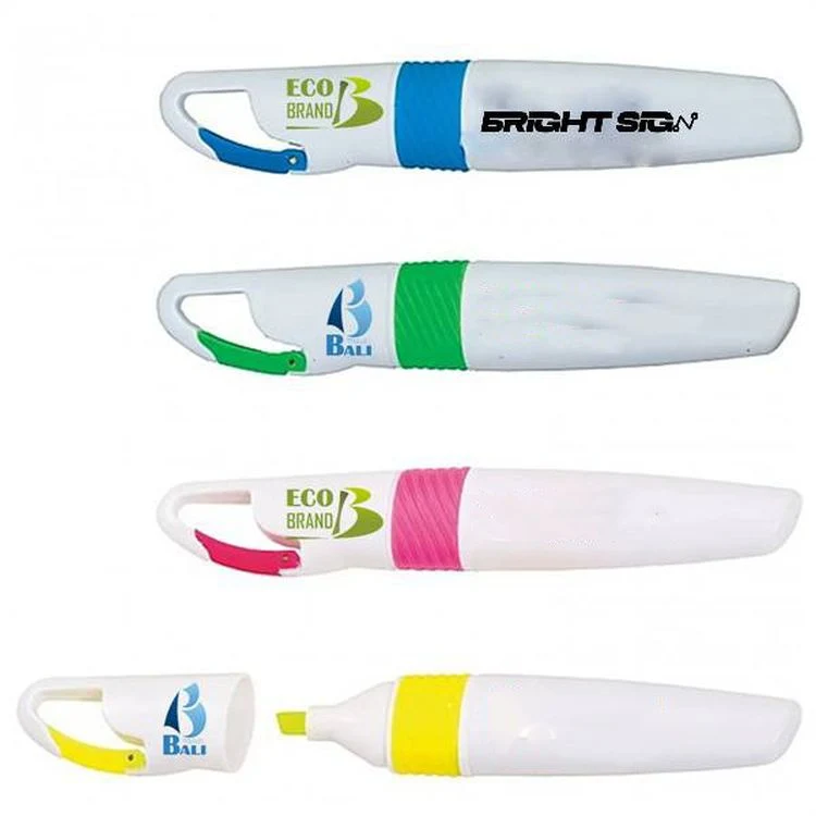 Custom Carabiner Clip Highlighter Outdoor-Inspired Fluorescent Marker 1