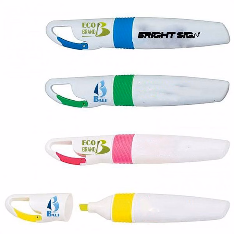 Custom Carabiner Clip Highlighter  Outdoor-Inspired Fluorescent Marker