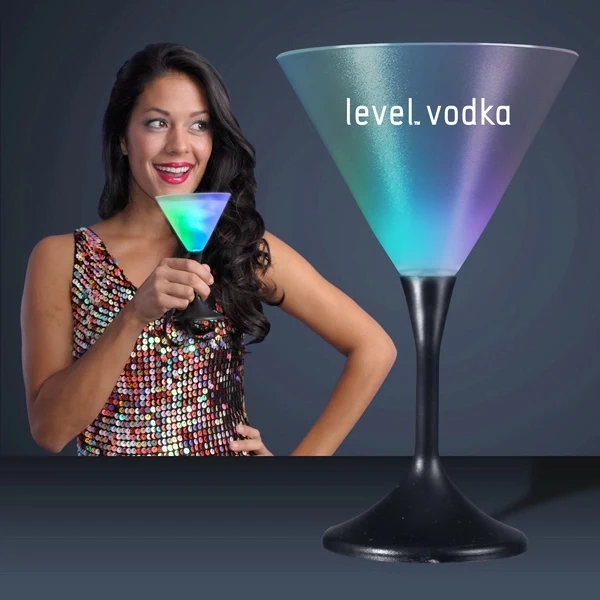 LED Martini Glass with Classy Black Base 1