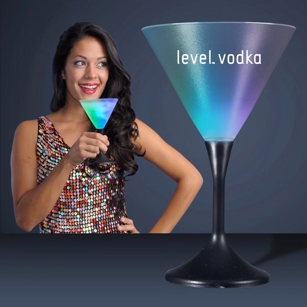 LED Martini Glass with Classy Black Base