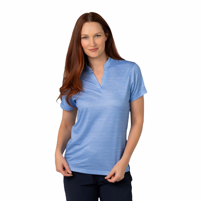 Storm Creek Women's Unwinder Printed Bamboo Short Sleeve Polo
