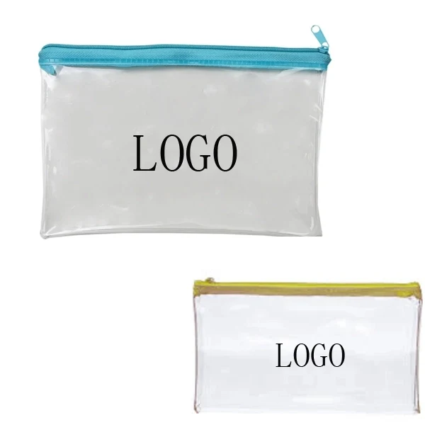 Clear Zippered Pencil Pouch 1