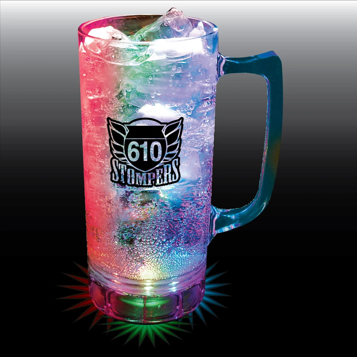 12oz 3-Light Plastic Beer Mug with Handle 1
