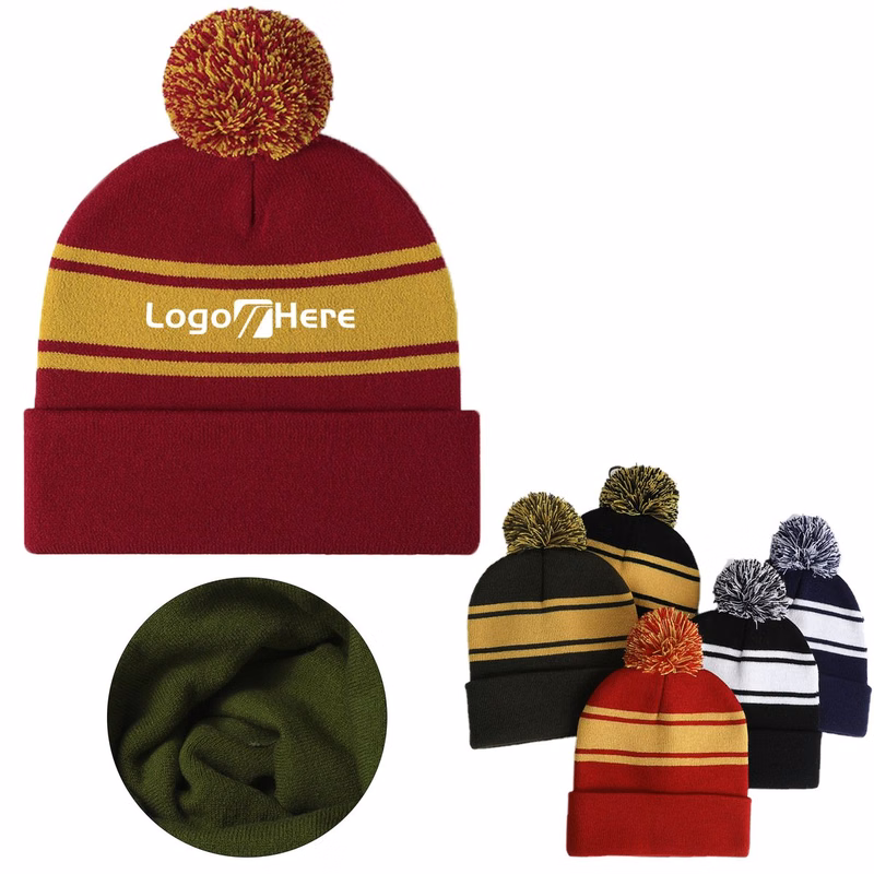 Cozy Knit Beanie With Pom