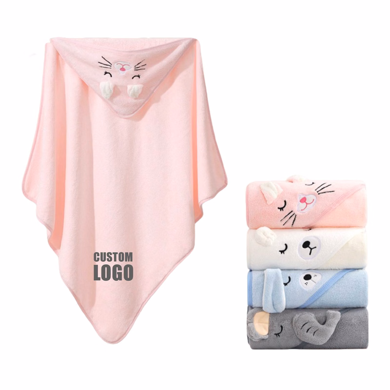 MOQ 10 pcs Kids Hooded Bath Towel