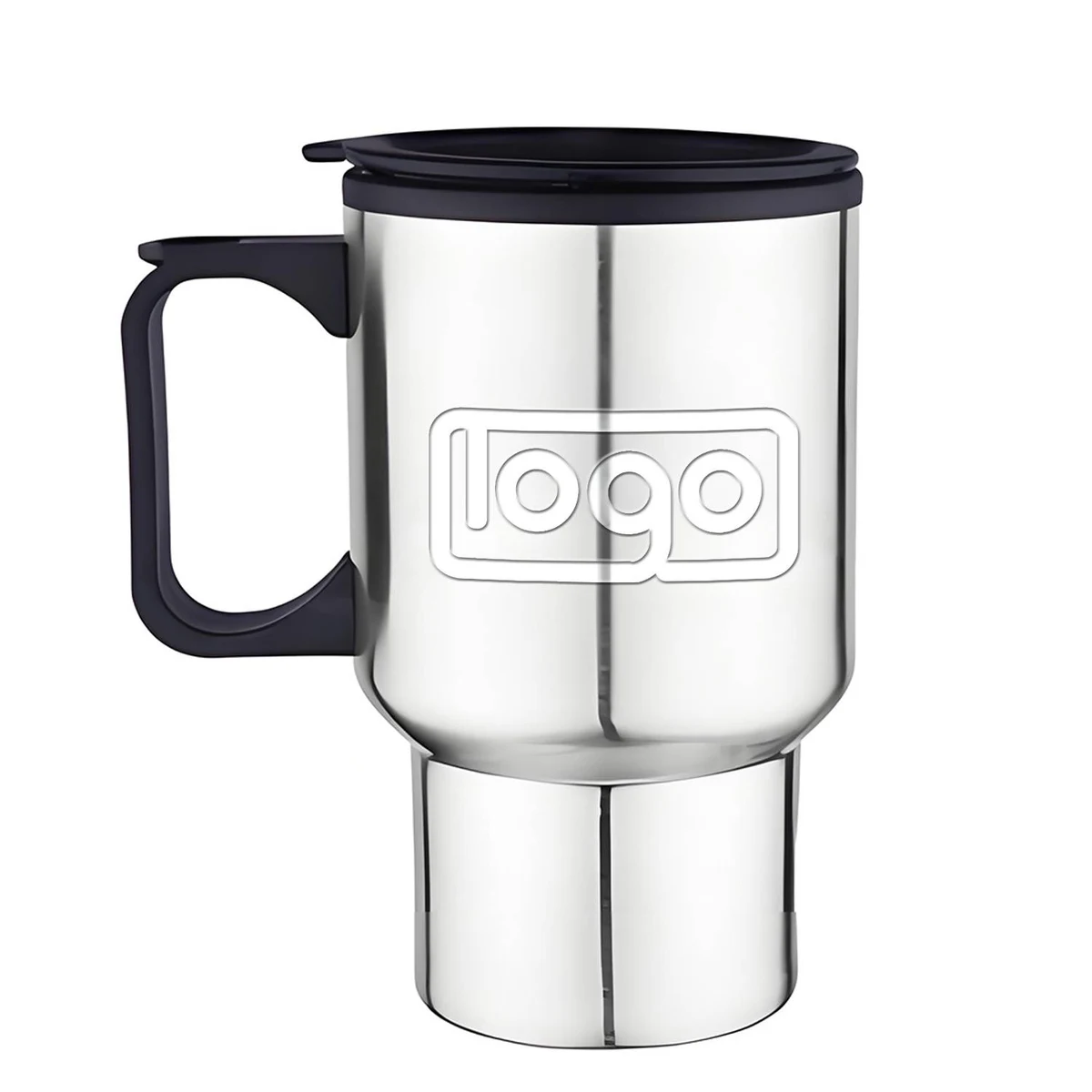 Stainless Steel Travel Mug w/ Handle And Lid 1