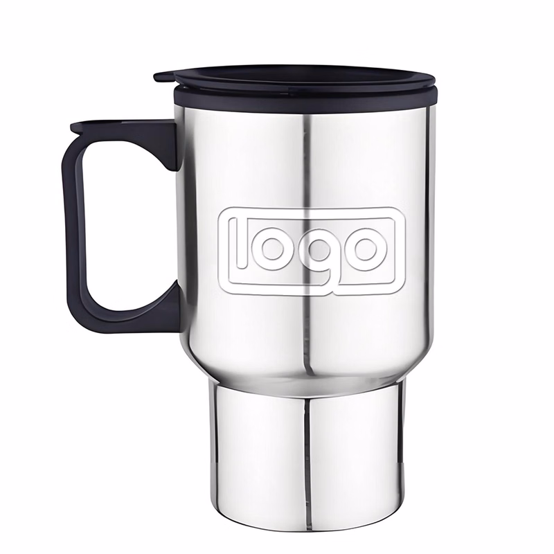 Stainless Steel Travel Mug w/ Handle And Lid