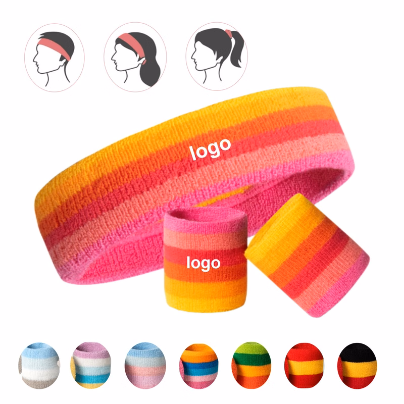 Stripe Wristband & Headband Set