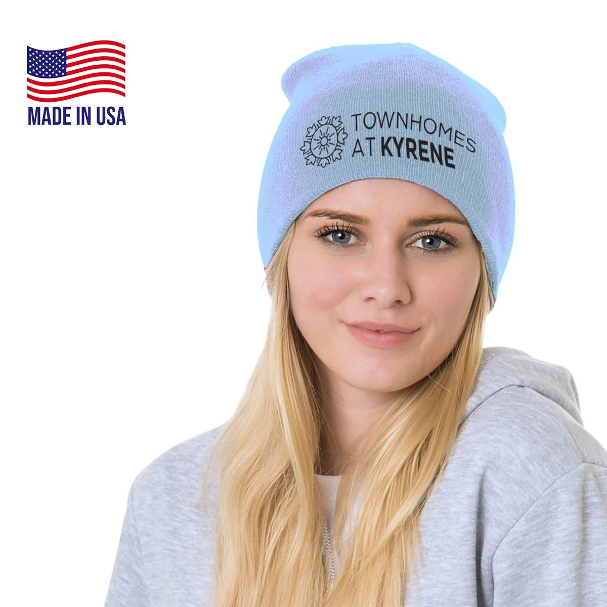 USA-Made 8" Headwear Acrylic Knit Beanie 1