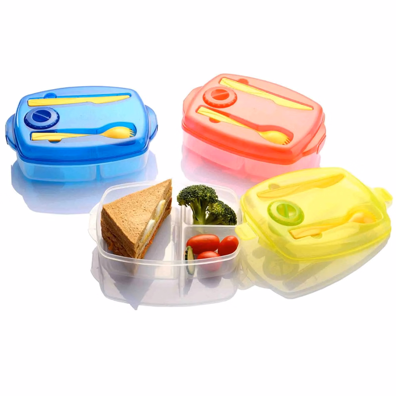 Three Compartment Food Storage Bento Box