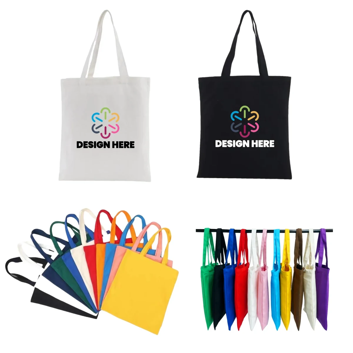 Full Color Cotton Canvas Tote Bag MOQ 50, custom tote bag with logo imprint 1