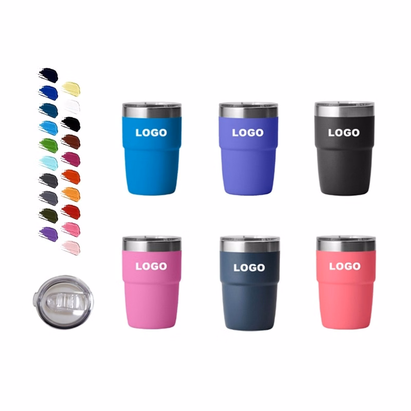 8 oz Stainless Steel Tumbler W/ Lid