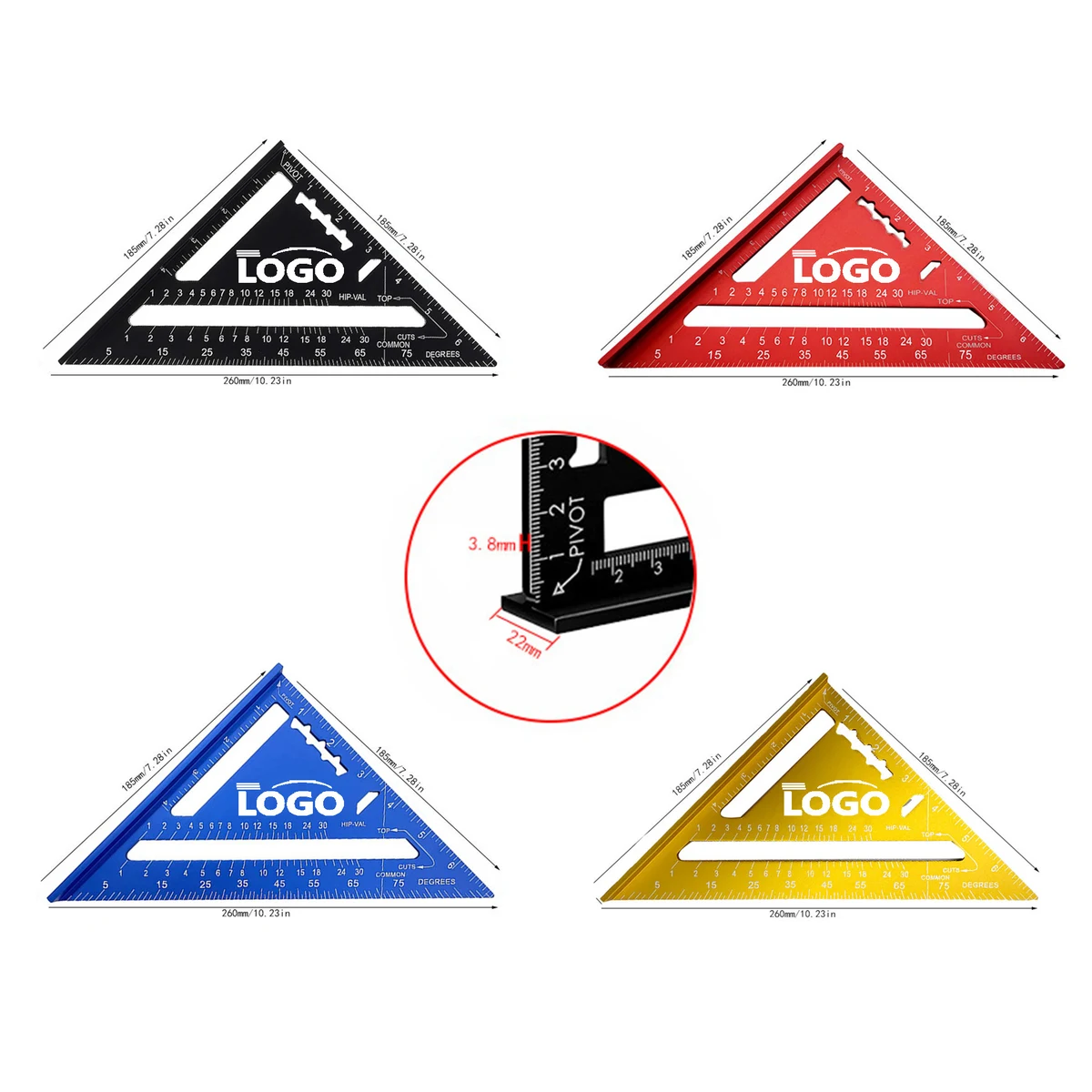 Double Scale Triangle Ruler 1