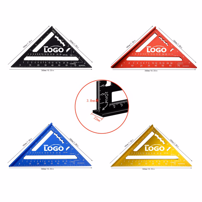 Double Scale Triangle Ruler