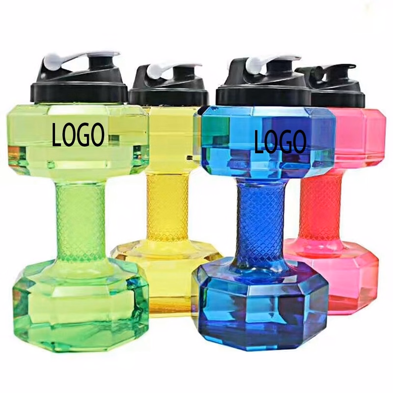 PET Outdoor Sport Dumbbell Shaped Water Bottle