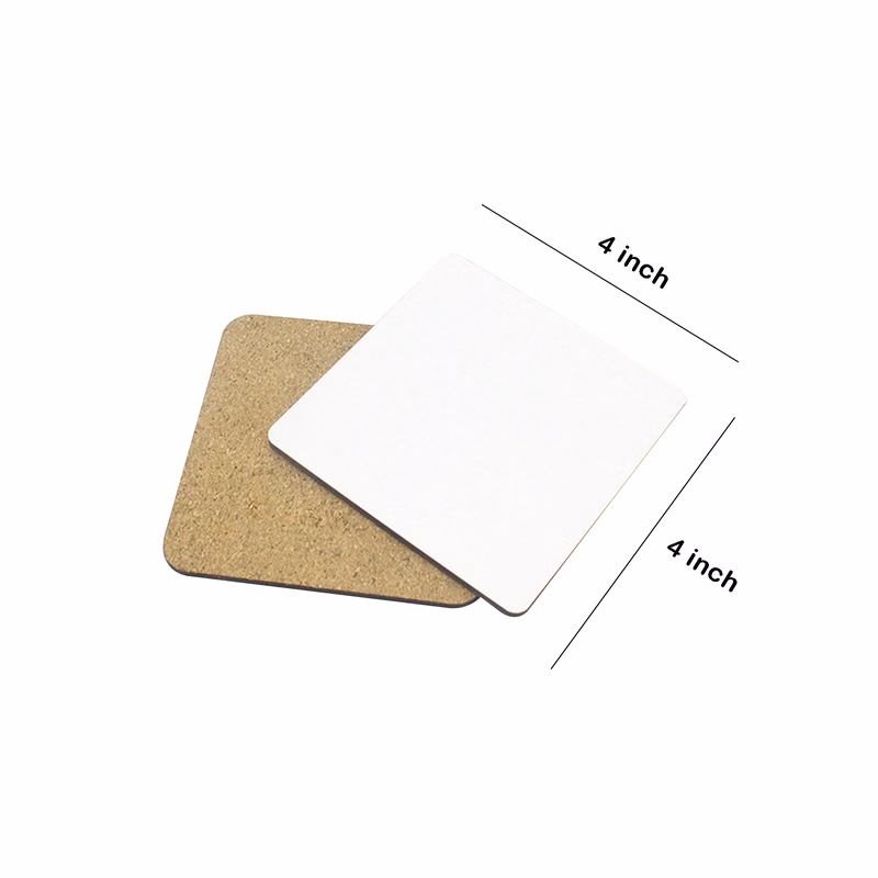 MOQ 50 Square Cork Coasters for Drinks