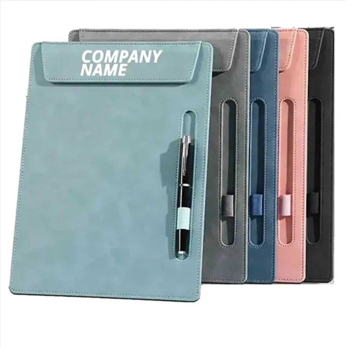 PU Leather A4 Clipboard with Pen Holder
1
