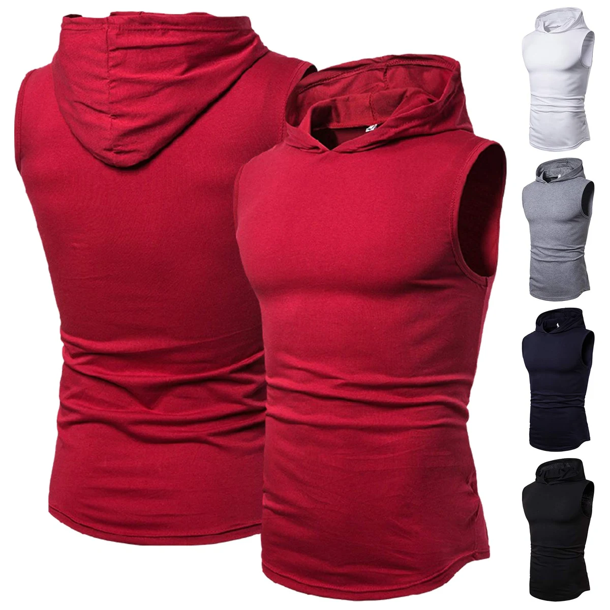 Mens Sleeveless Pullover Sweatshort 1