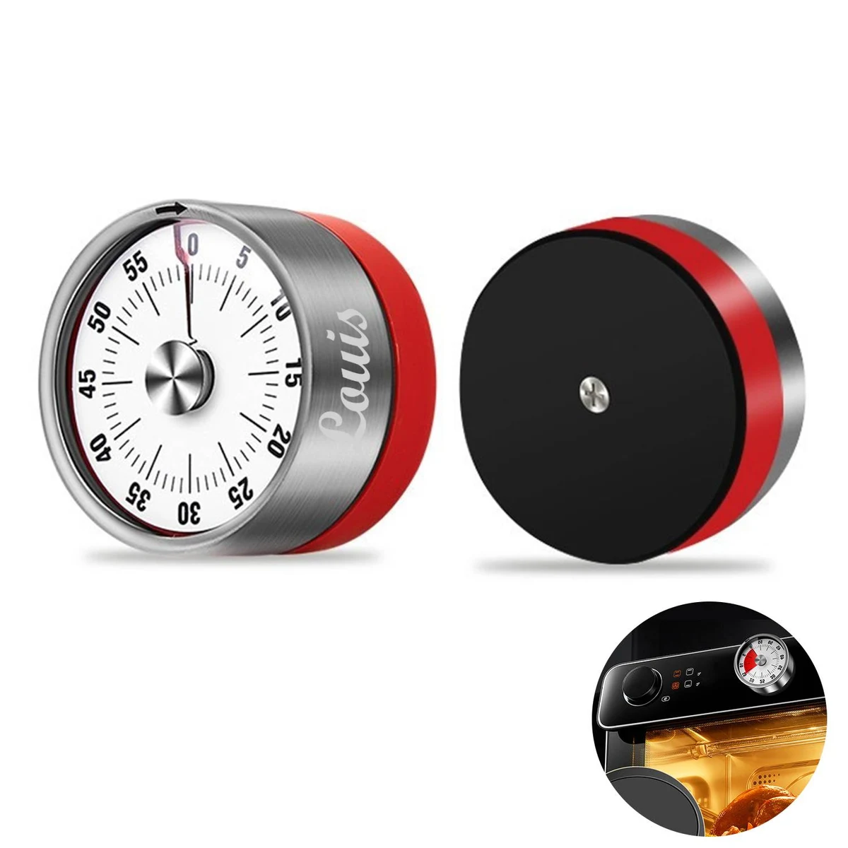 Magnetic Stainless Steel Kitchen Alarm Timer 1