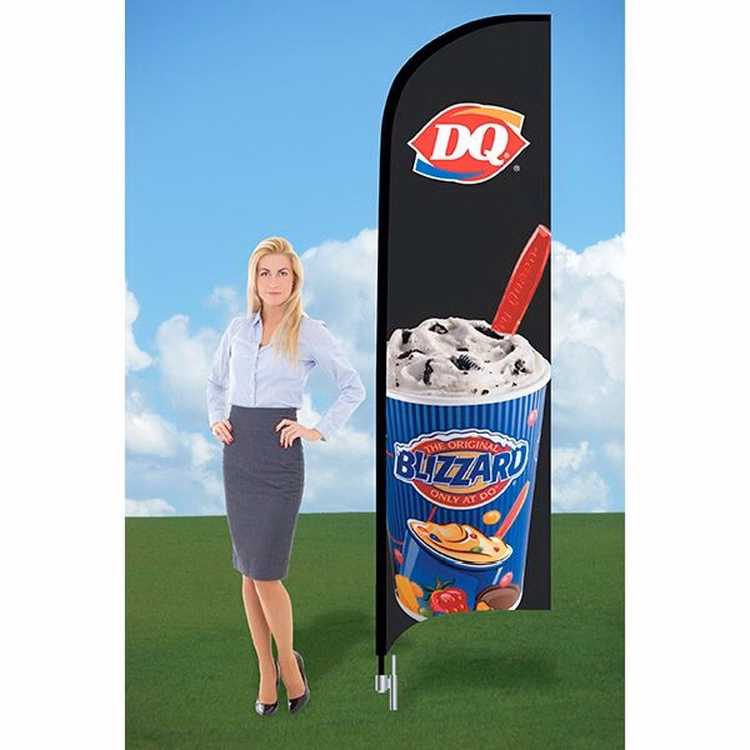 8ft Custom Flag with Ground Stake-Double