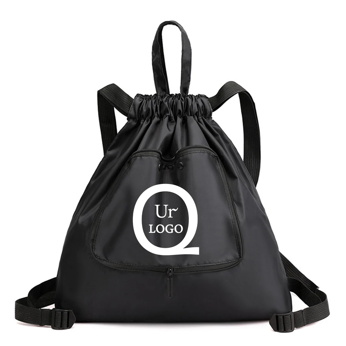 14.57X15.75 Inch Nylon Drawstring Backpack 1