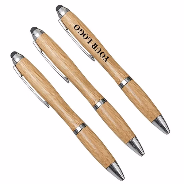 Personalized Bamboo Stylus Ballpoint Pen