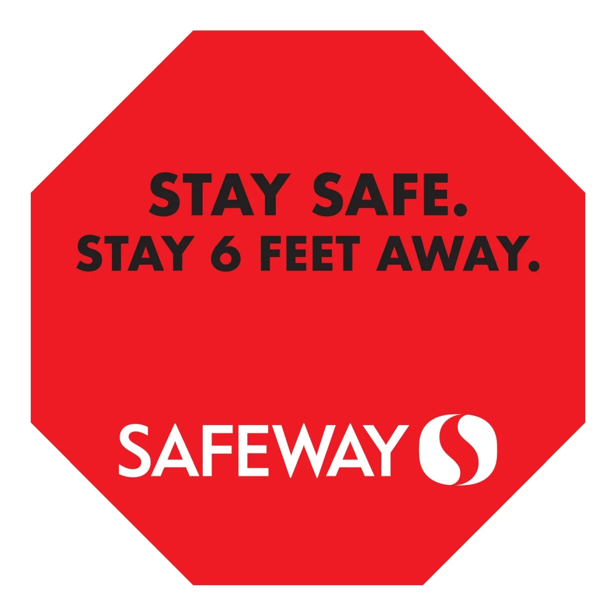 Removable Floor Decal (10x10 Stop sign) 1