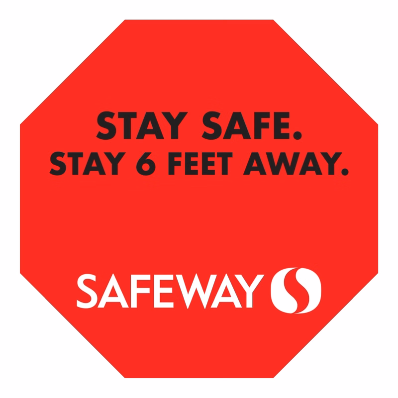 Removable Floor Decal (10x10 Stop sign)