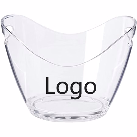 8L Large Clear Acrylic Ice Buckets Drink Containers / Built-in Carrying Handles