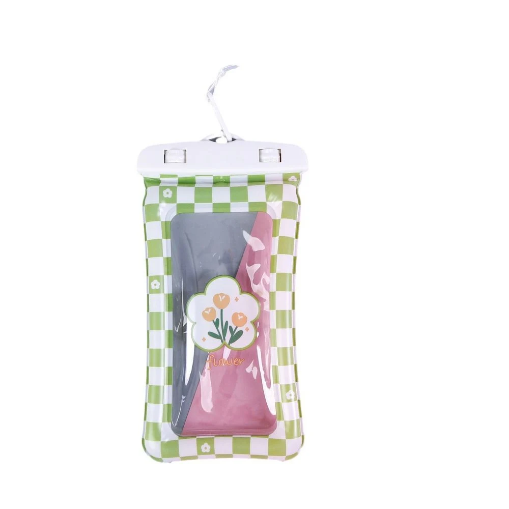 PVC Inflatable Waterproof Phone Pouch For Swimming With Touch Screen Capability 1