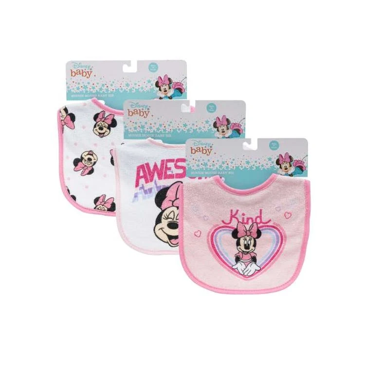 Disney Minnie Mouse Bibs - 3 Assorted 1
