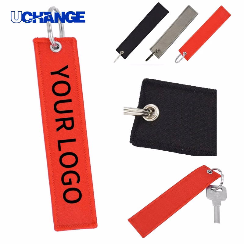 Woven Polyester Keychain Tag 5" x 1" Durable Design