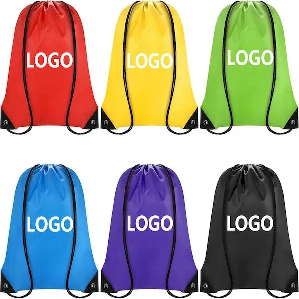 210D Polyester Drawstring Bags String Backpack 1