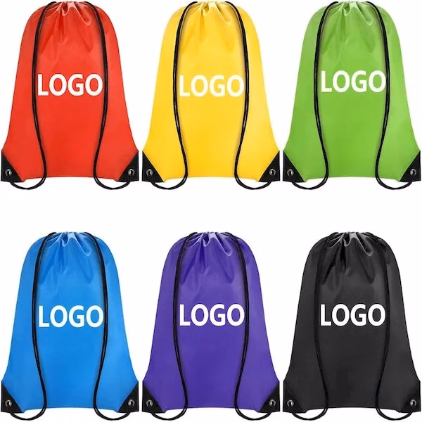 210D Polyester Drawstring Bags String Backpack