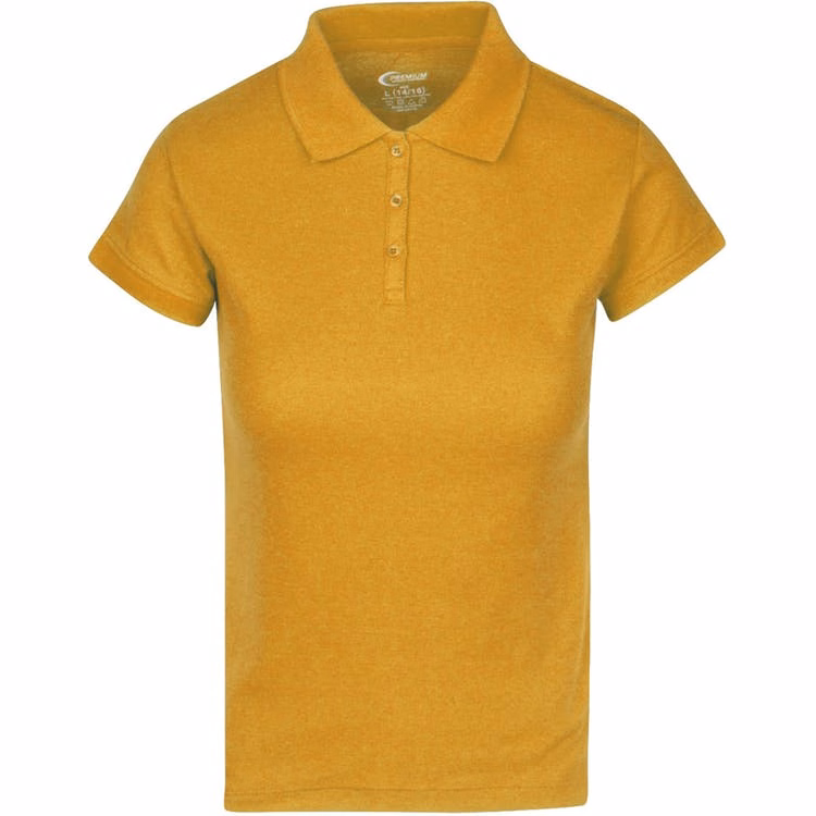Juniors' Polo Uniform Shirts - Gold Size Medium