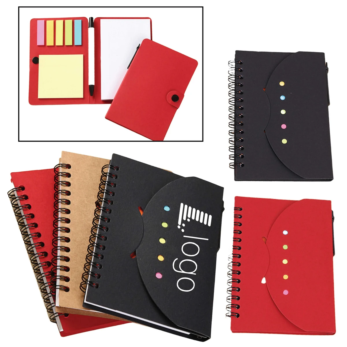 Spiral Bound Notebook With Pen Holder 1
